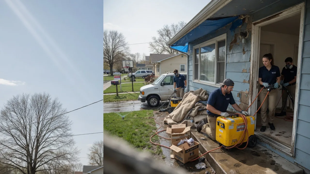 Basement Flood Cleanup in Hooppole, IL near me